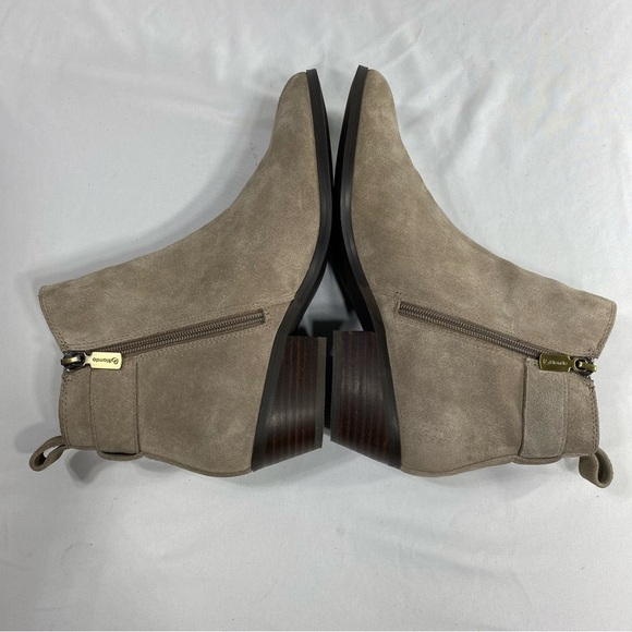 Blondo Saddie Waterproof Taupe Mushroom Suede Booties - Picture 7 of 9